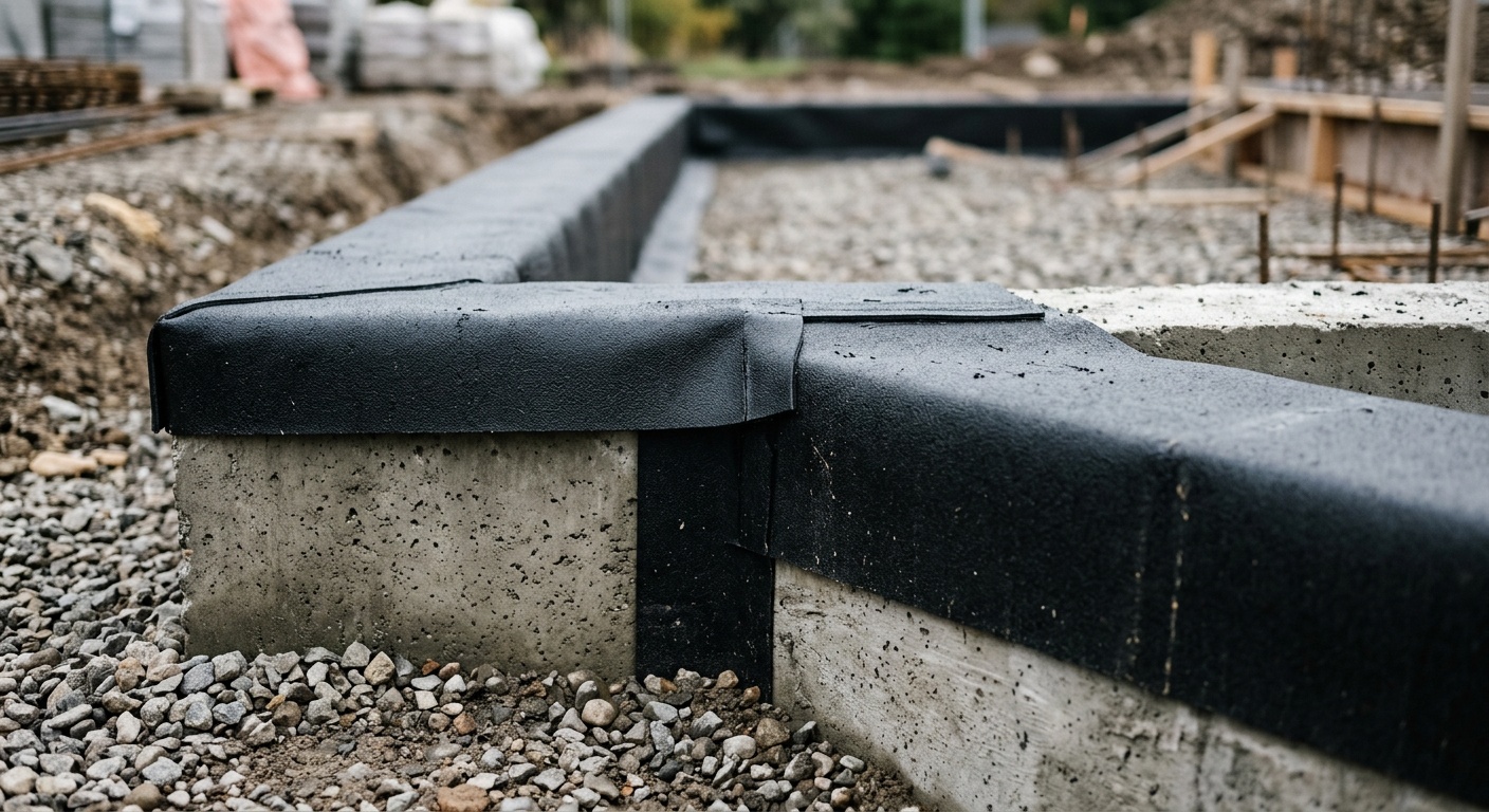 Basement waterproofing steel frame